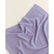 Hvid Merino Babydecke "Gust" in lilac