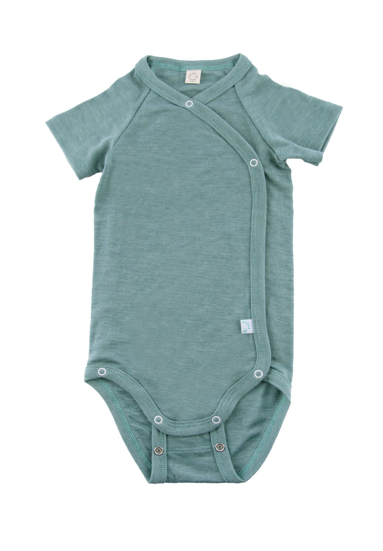 iobio Wolle/ Seide Wickelbody kurz mitwachsend in sage green