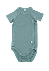 iobio Wolle/ Seide Wickelbody kurz mitwachsend in sage green