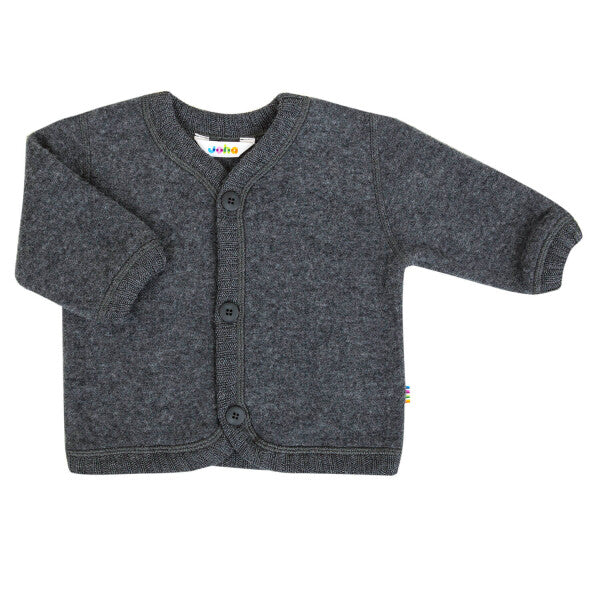 joha Merino Wollfleecejacke dunkelgrau