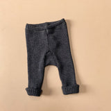 Joha Merino Woll Strickhose in dunkelgrau