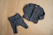 Joha Merino Woll Strickhose in dunkelgrau