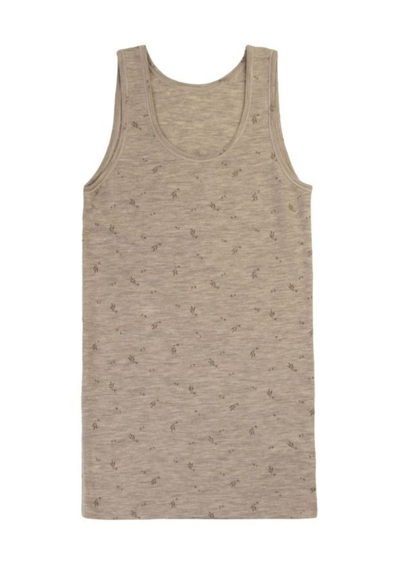 Joha Damen Merino Tanktop in sand gemustert