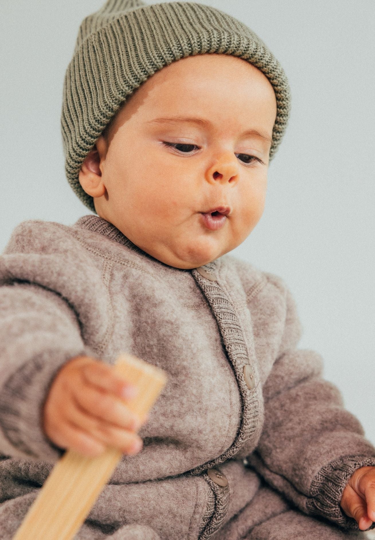 joha Baby Woll Overall Wollfleece sesam
