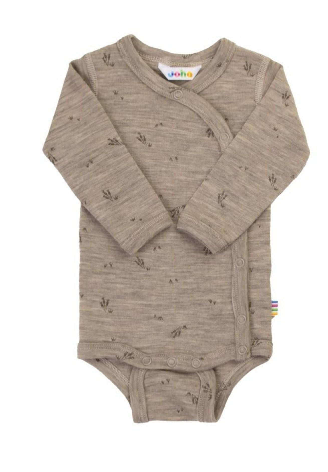 Joha Merino Woll Wickelbody sand melange gemustert
