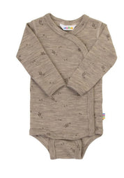Joha Merino Woll Wickelbody sand melange gemustert