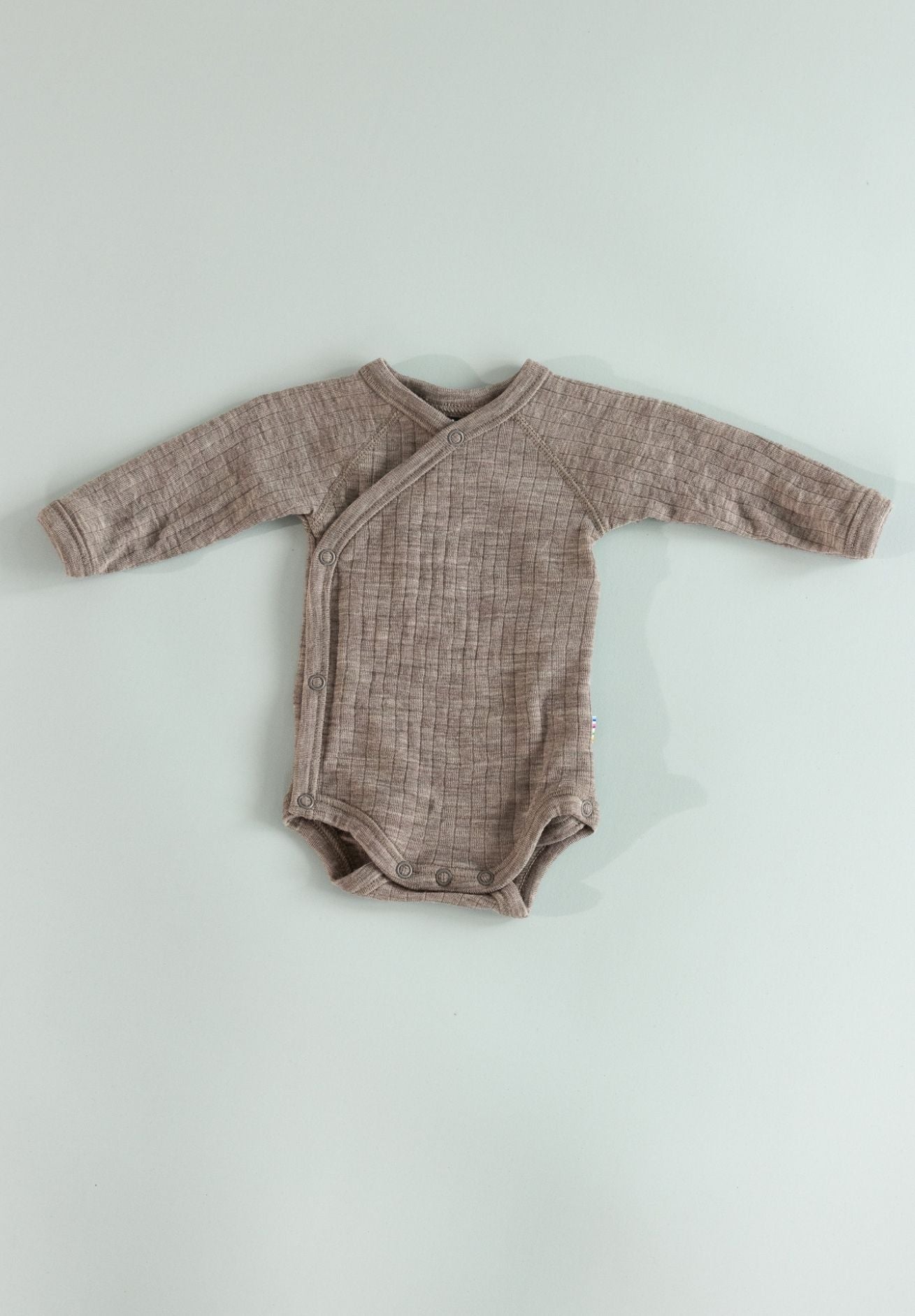 Joha Merino Woll Wickelbody sesam melange