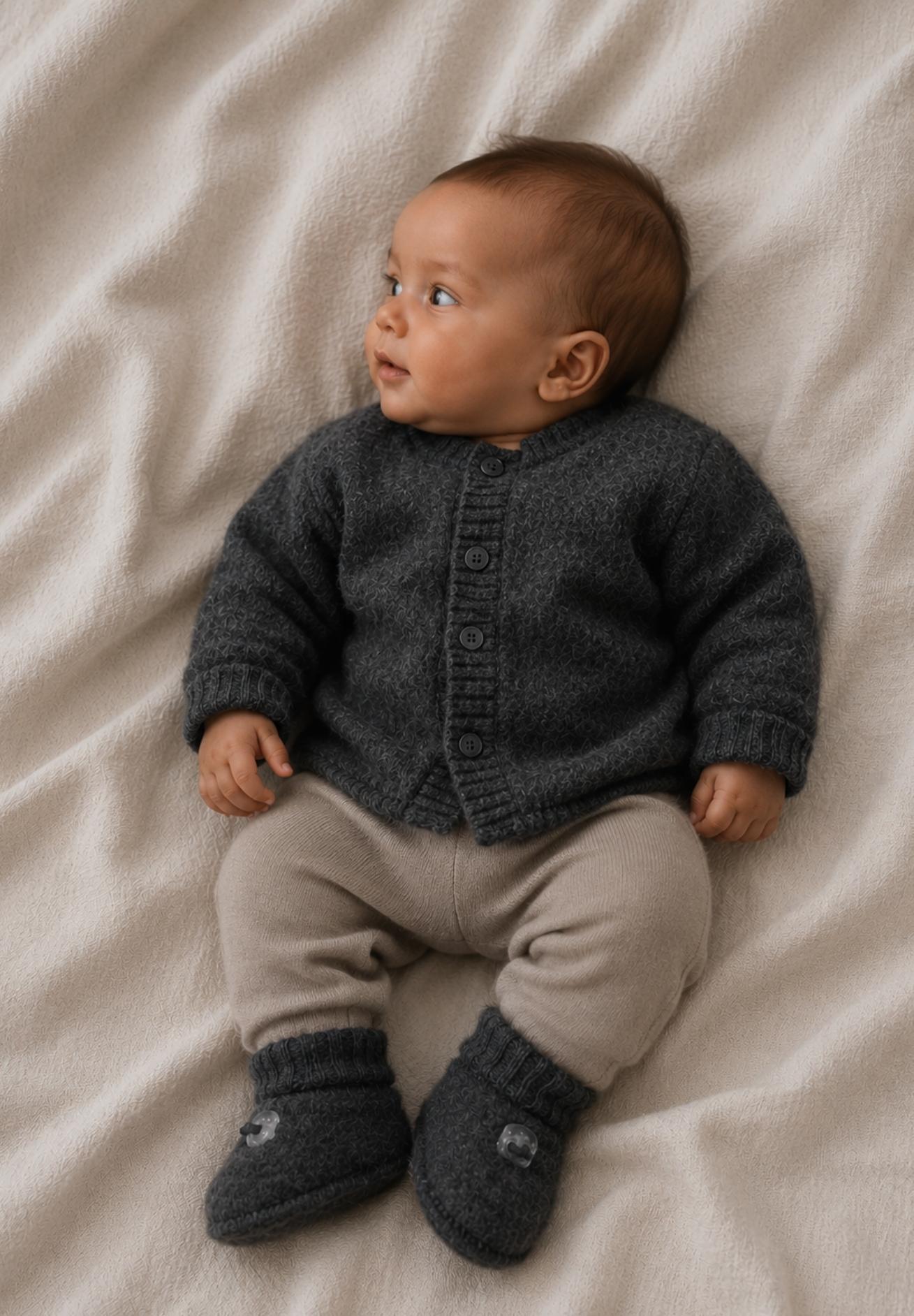 joha Merino Wollfleecejacke dunkelgrau