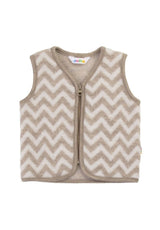joha Merino Baby Wollfleece Weste mit Reißverschluss "waves"