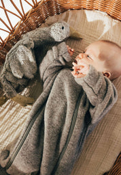 joha Baby Wollfleece Overall mit Reißverschluss in sesam