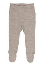 Joha Merino Woll Leggings mit Fuß sesam melange