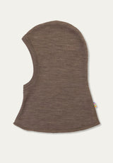 joha Wolle Seide Balaclava Schlupfmütze in brown melange