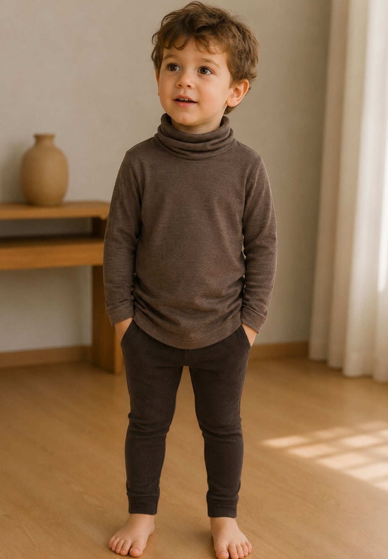 Joha Wolle Seide Leggings dark chocolate