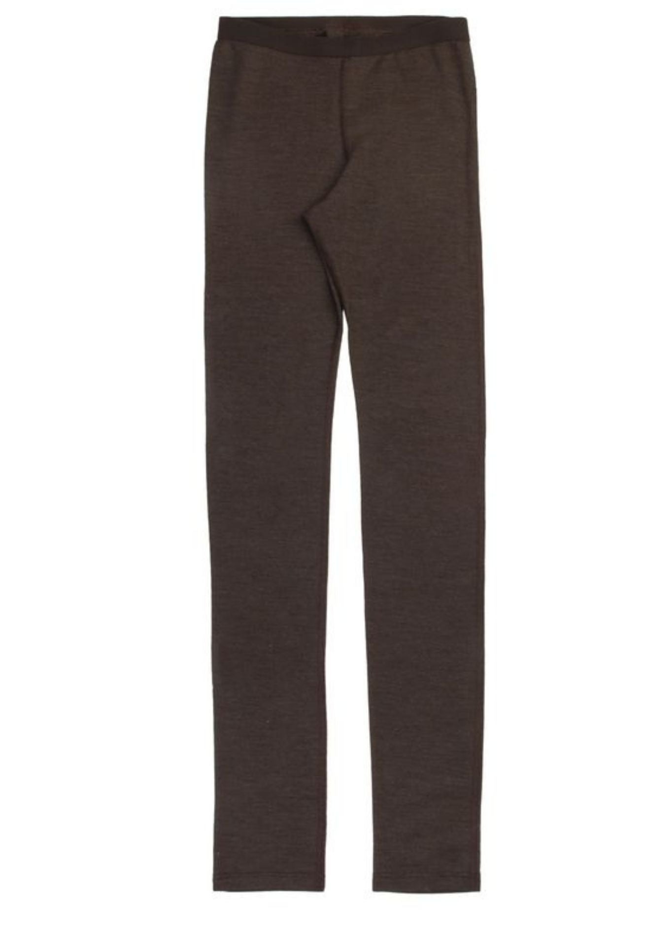 Joha Frauen Wolle Seide Leggings in dark chocolate