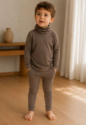 Joha Wolle Seide Leggings brown melange