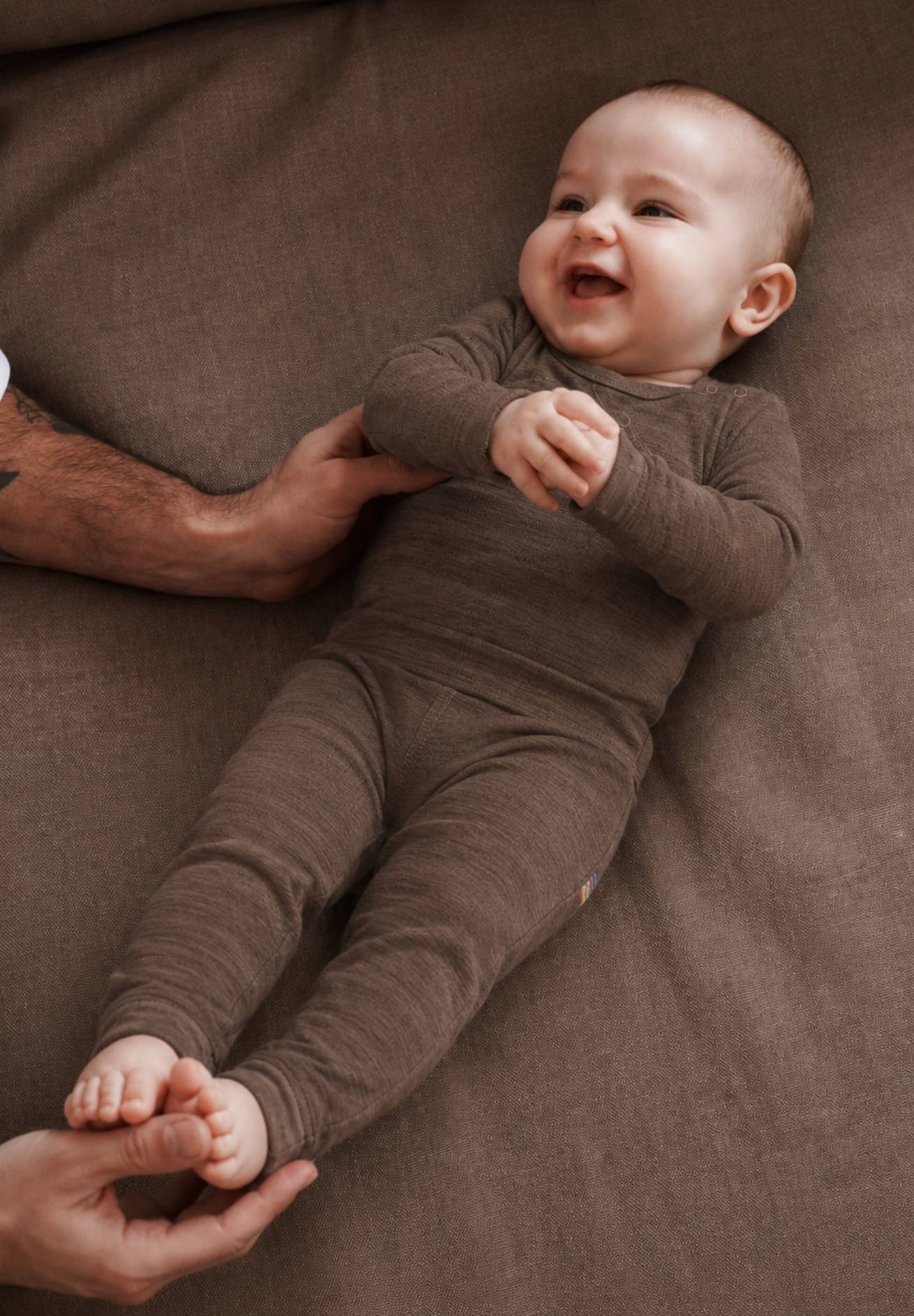 Joha Wolle Seide Shirt Langarm in brown melange