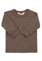 Joha Wolle Seide Shirt Langarm in brown melange