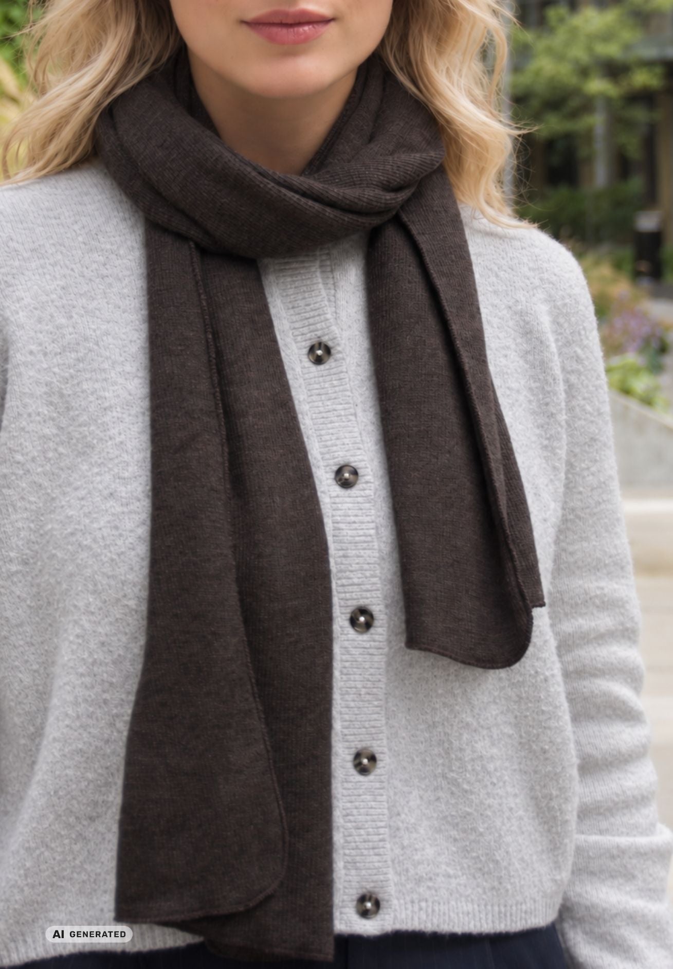 joha Merino Strickschal in cobble
