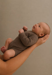 Joha Wolle Seide Wickelbody brown melange