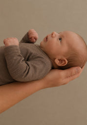 Joha Wolle Seide Wickelbody brown melange