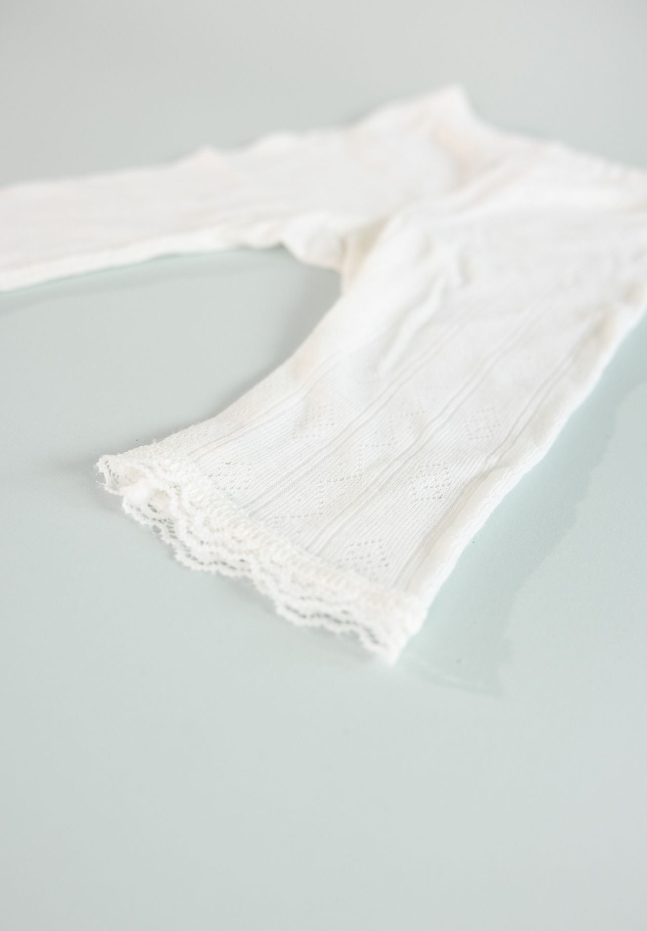 Joha Wolle Seide Hose mit zartem Muster in ecru