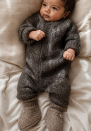 joha Baby Woll Overall Wollfleece dunkelgrau