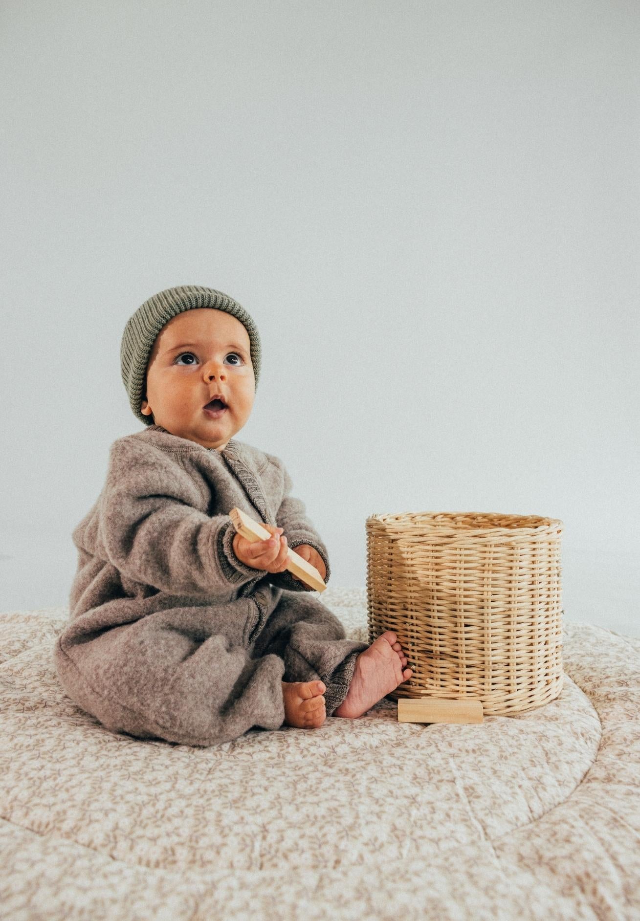 joha Baby Woll Overall Wollfleece sesam
