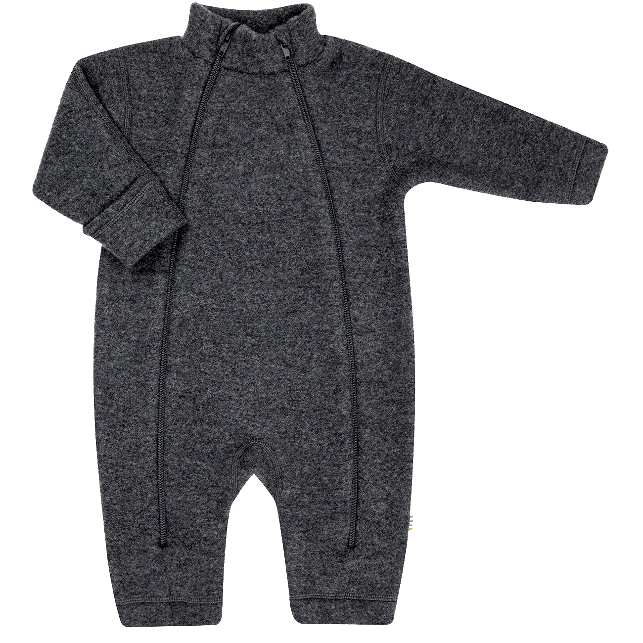 joha Baby Woll Overall Wollfleece mit Reißverschluss dunkelgrau