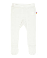 Joha Wolle Seide Leggings mit zartem Muster mit Fuß ecru