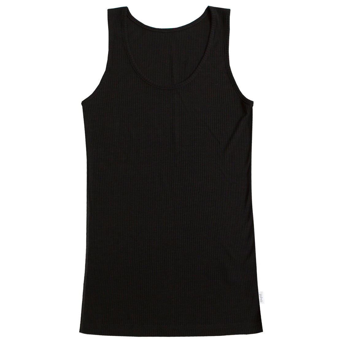 Joha Frauen Merino Tanktop in schwarz