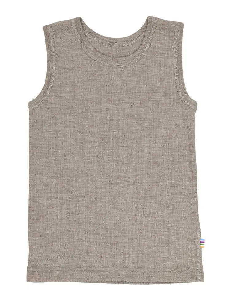 Joha Merino Woll Unterhemd unisex sesam melange