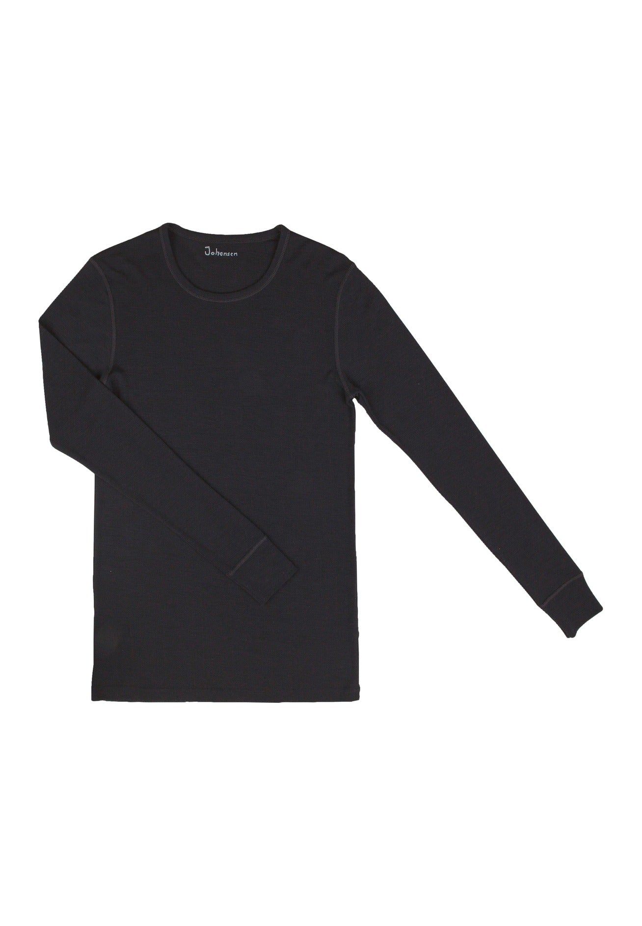 Joha Männer Merino Langarmshirt schwarz
