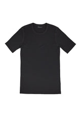 Joha Männer Merino Shirt kurzarm schwarz