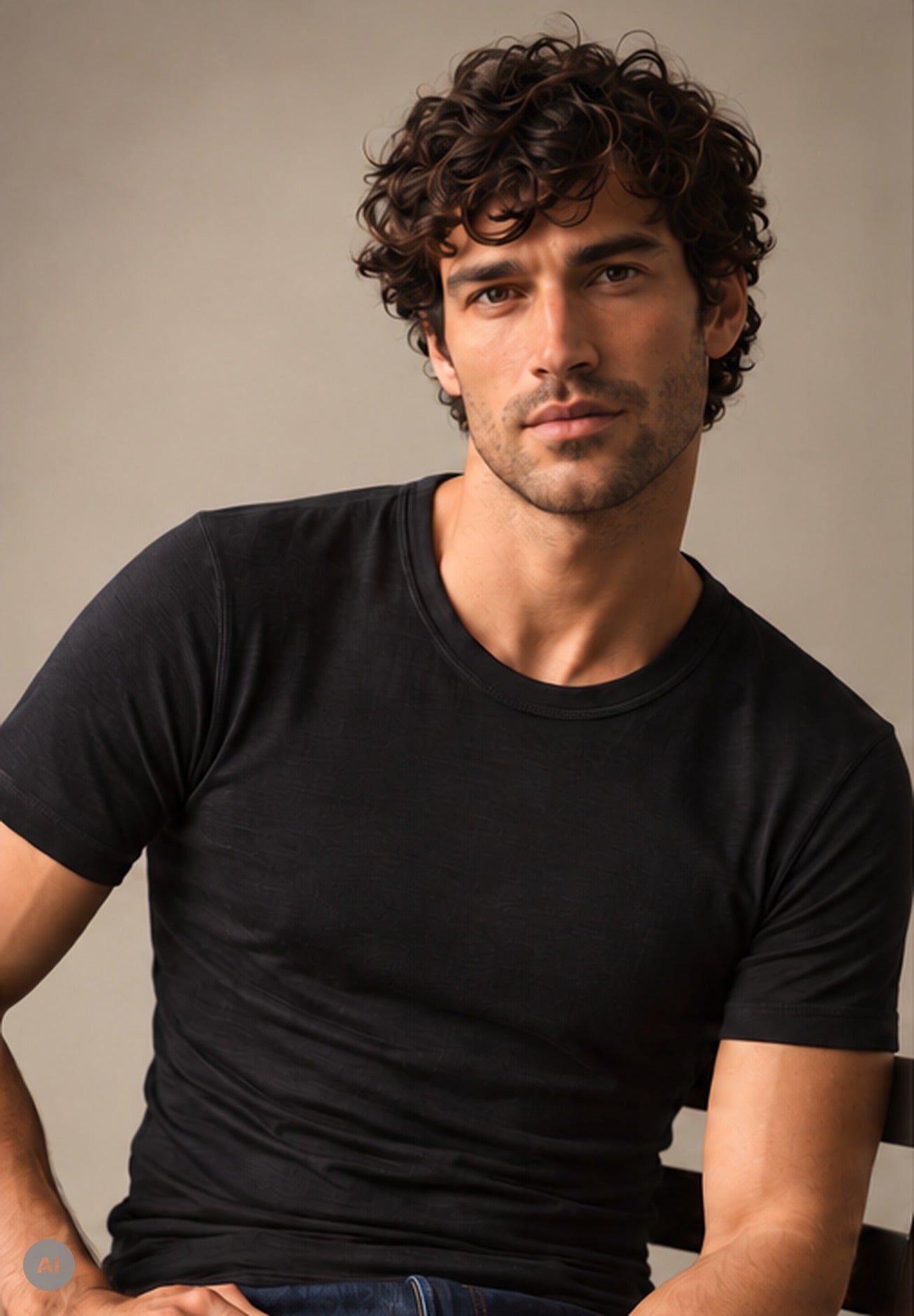 Joha Männer Merino Shirt kurzarm schwarz