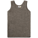 Joha Merino Woll Unterhemd unisex braun grau melange