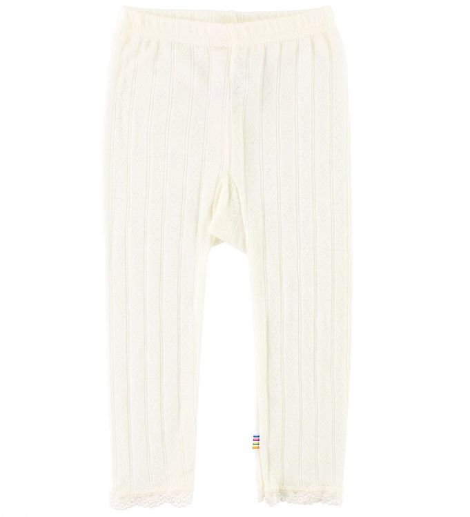 Joha Wolle Seide Hose mit zartem Muster in ecru