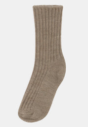 Joha dickere Strick Wollsocke dunkles beige MiniMe