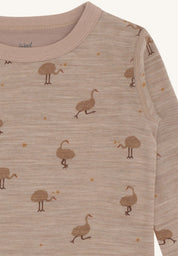 Hust&Claire Merino Bambus Kinder Longsleeve "biscuit"