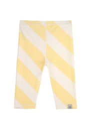 Lässig UV Schwimmleggings mit Schwimmwindel unisex stripes in ecru gelb