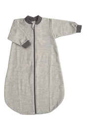 Lilano Baby Ganzjahres Schlafsack Wolle Seide Ringel grau ecru