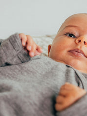 Lilano Baby Ganzjahres Schlafsack Wolle Seide grau