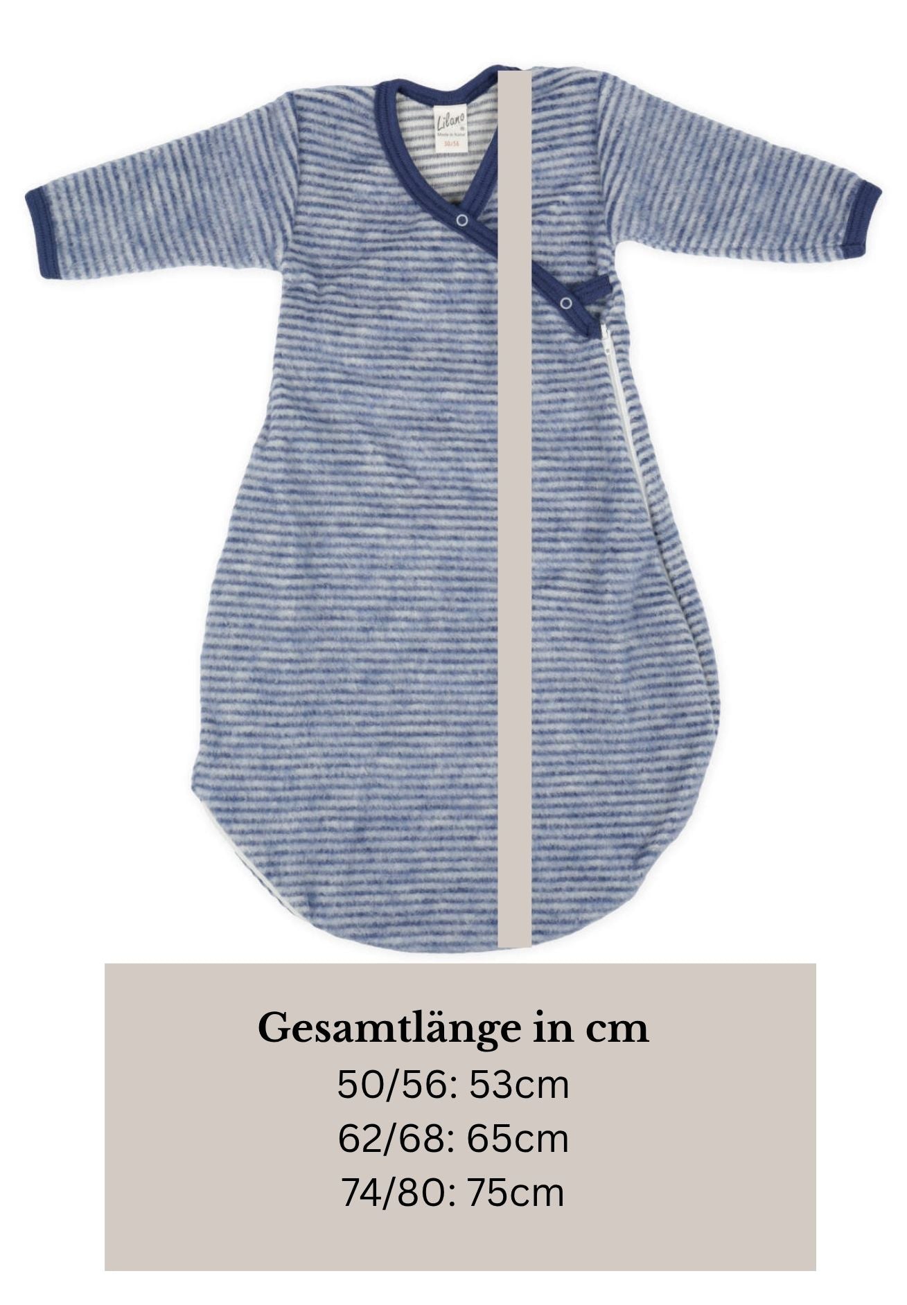Lilano Baby Ganzjahres Schlafsack Wolle Seide grau – coucou natur