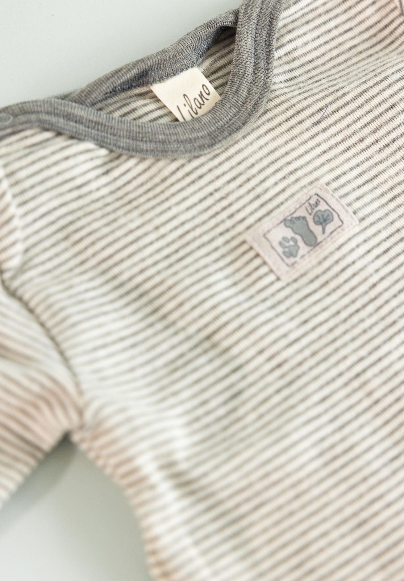 Lilano Baby Overall Wolle Seide grau ecru