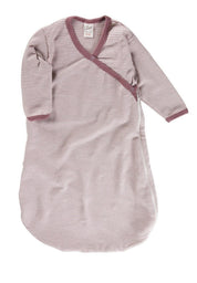 Lilano Baby Ganzjahres Schlafsack Wolle Seide Ringel mauve ecru