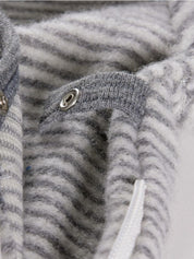 Lilano Baby Schlafsack Wollfrottee hellgrau geringelt