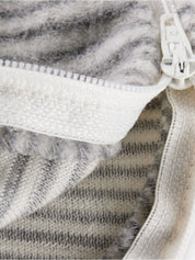 Lilano Baby Schlafsack Wollfrottee hellgrau geringelt