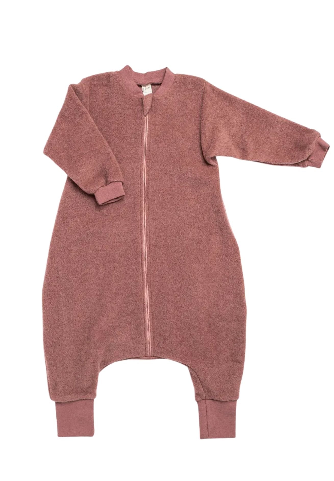 Lilano Ganzjahres Schlafsack mit Füßen Schurwollfrottee mauve