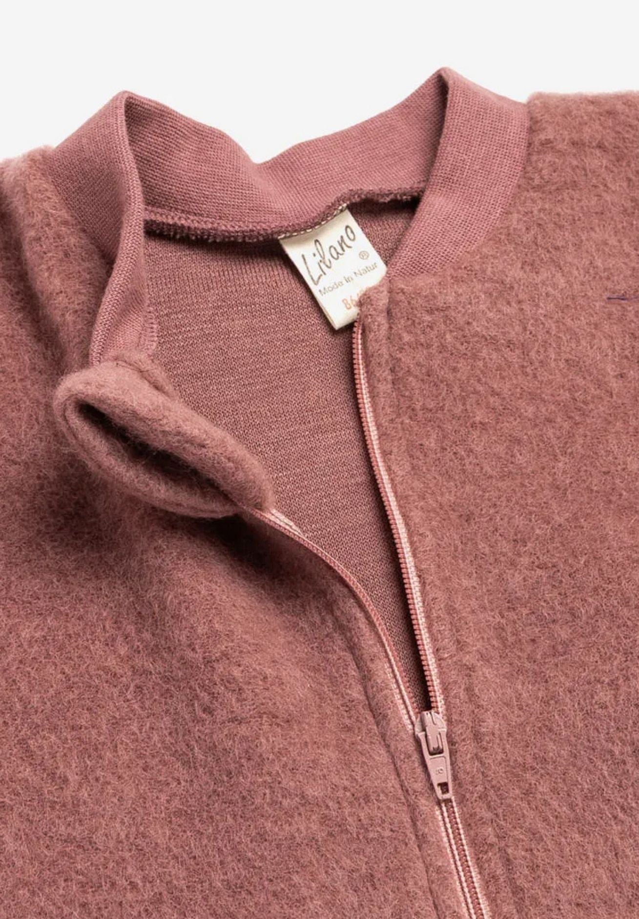 Lilano Ganzjahres Schlafsack mit Füßen Schurwollfrottee mauve