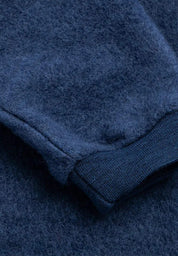Lilano Ganzjahres Schlafsack mit Füßen Schurwollfrottee dunkelblau