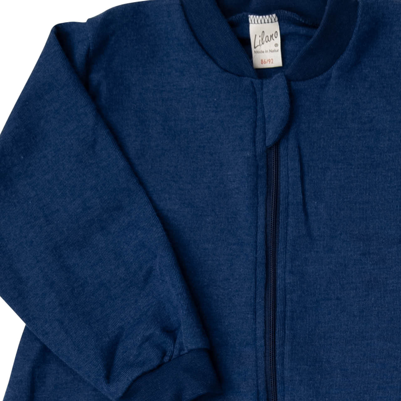 schlafsack 86/92 Lilano Ganzjahres Schlafsack mit Füßen Wolle Seide marine – coucou natur